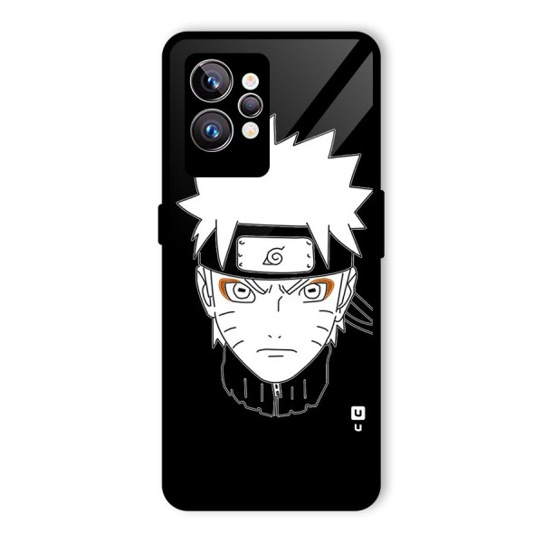 Naruto Black and White Art Glass Back Case for Realme GT2 Pro