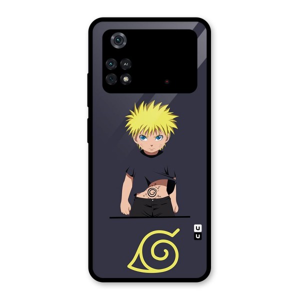 Naruto Kid Glass Back Case for Poco M4 Pro 4G