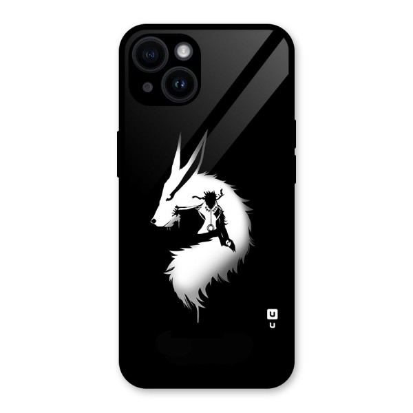 Naruto Kurama Mode Glass Back Case for iPhone 14