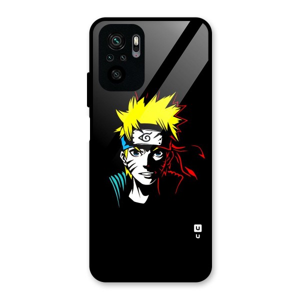 Naruto Pen Sketch Art Glass Back Case for Redmi Note 10