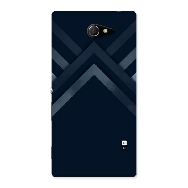 Navy Blue Arrow Back Case for Sony Xperia M2