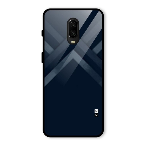 Navy Blue Arrow Glass Back Case for OnePlus 6T