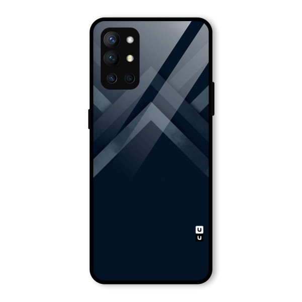 Navy Blue Arrow Glass Back Case for OnePlus 9R
