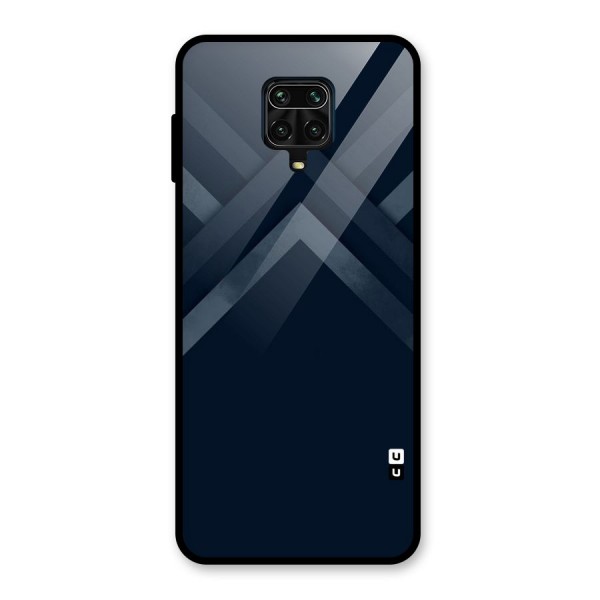 Navy Blue Arrow Glass Back Case for Poco M2 Pro