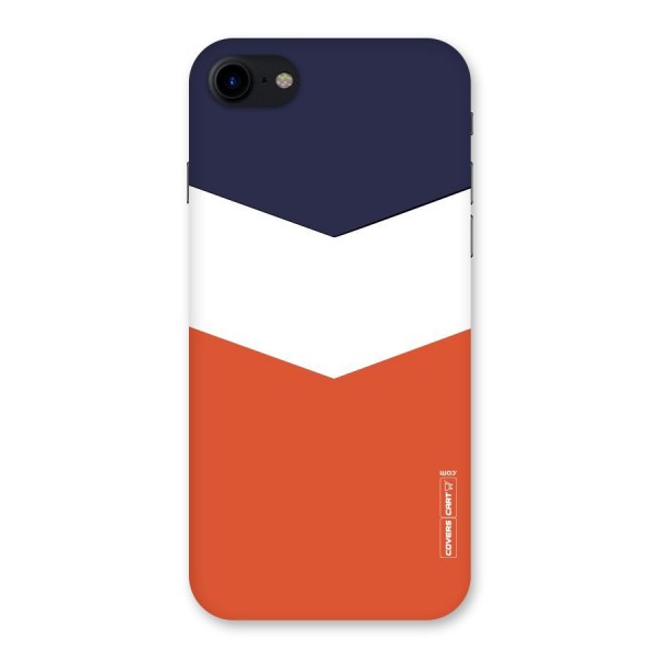 Navy Blue White Orange Arrow Back Case for iPhone SE 2020