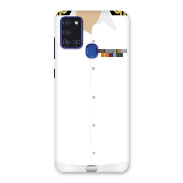 Navy Uniform Back Case for Galaxy A21s