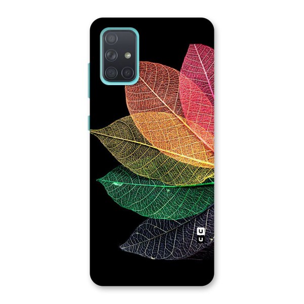 Net Leaf Color Design Back Case for Galaxy A71