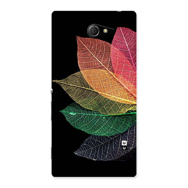 Net Leaf Color Design Back Case for Sony Xperia M2