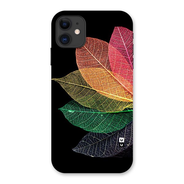 Net Leaf Color Design Back Case for iPhone 11