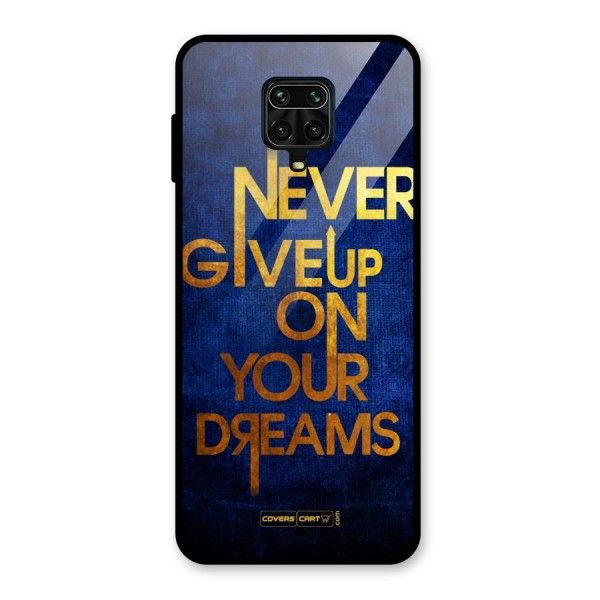 Never Give Up Glass Back Case for Redmi Note 9 Pro Max