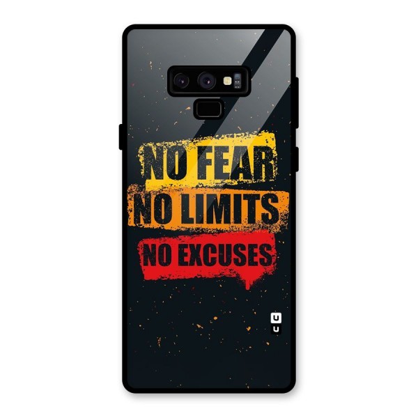 No Fear No Limits Glass Back Case for Galaxy Note 9
