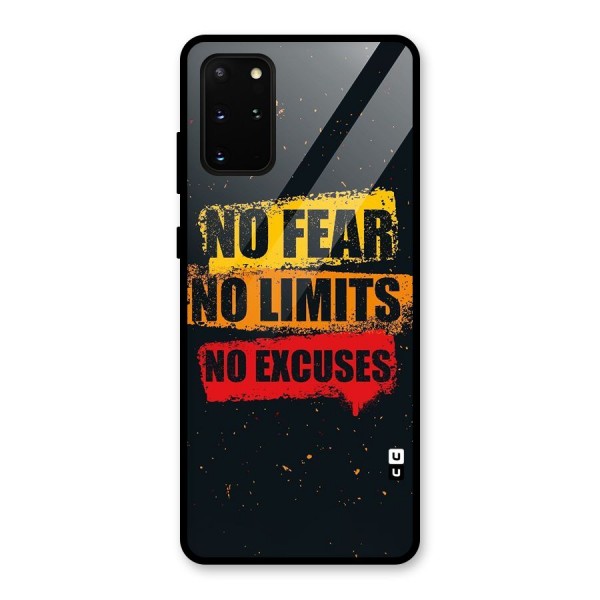 No Fear No Limits Glass Back Case for Galaxy S20 Plus