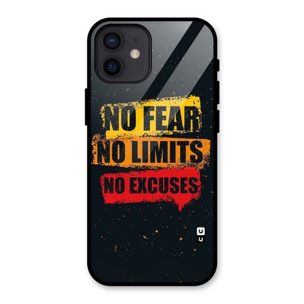 No Fear No Limits Glass Back Case for iPhone 12