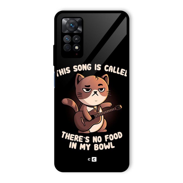 No Food in My Bowl Cat Glass Back Case for Redmi Note 11 Pro Plus 5G