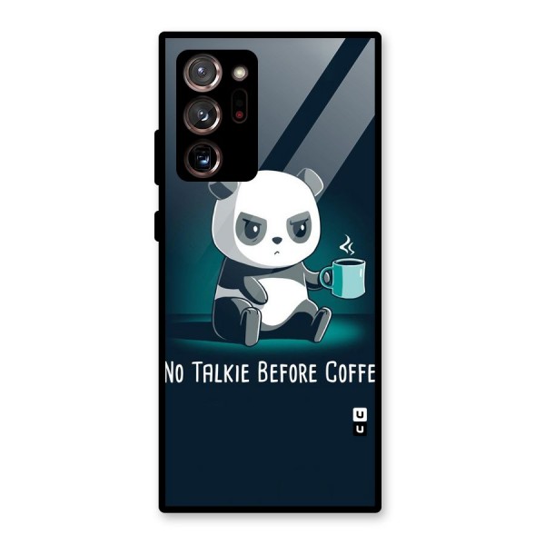 No Talkie Before Coffee Glass Back Case for Galaxy Note 20 Ultra