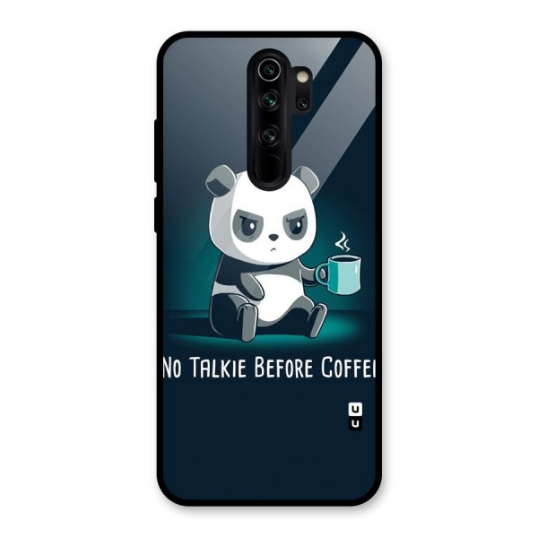 No Talkie Before Coffee Glass Back Case for Redmi Note 8 Pro
