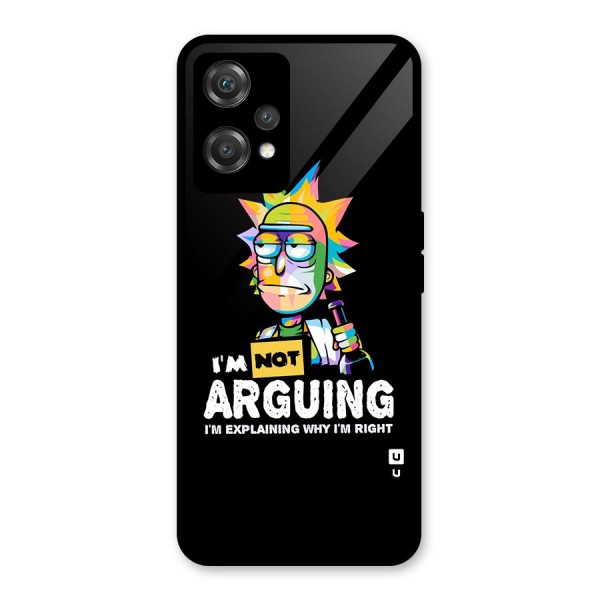 Not Arguing Explaining Glass Back Case for OnePlus Nord CE 2 Lite 5G