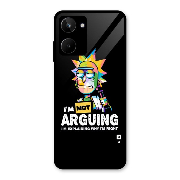 Not Arguing Explaining Glass Back Case for Realme 10