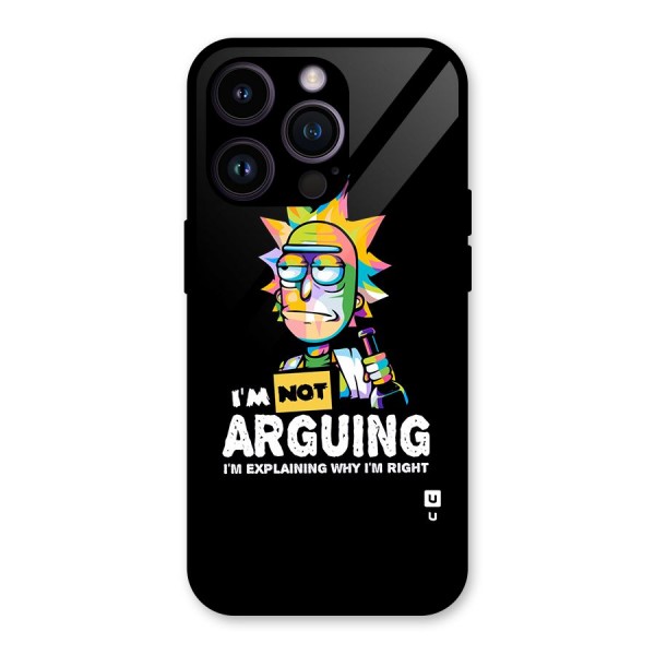 Not Arguing Explaining Glass Back Case for iPhone 14 Pro