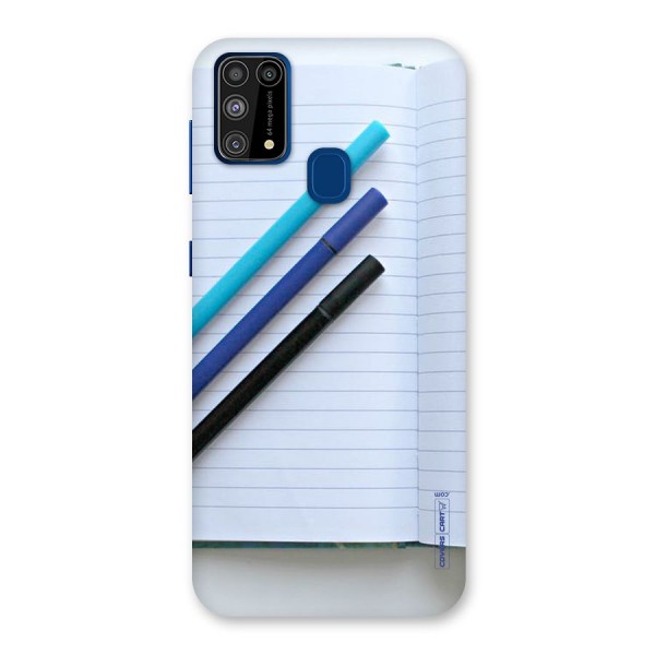 Notebook And Pens Back Case for Galaxy M31