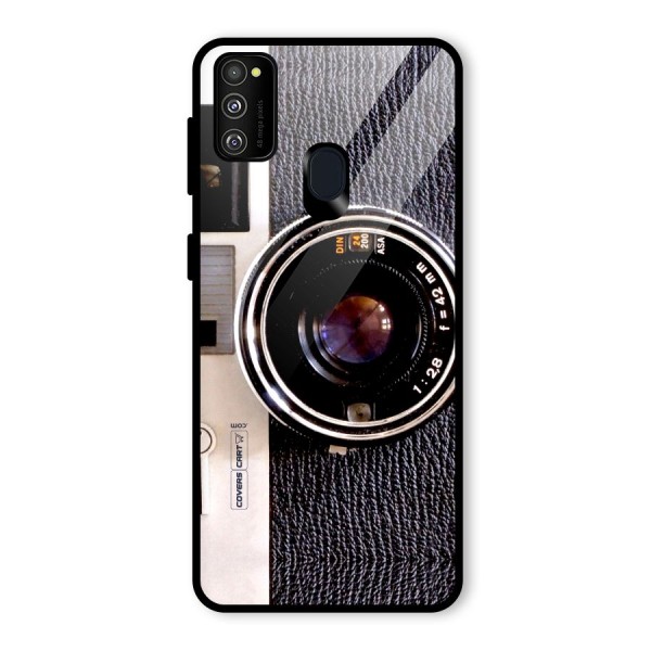 Old School Camera Glass Back Case for Galaxy M30s