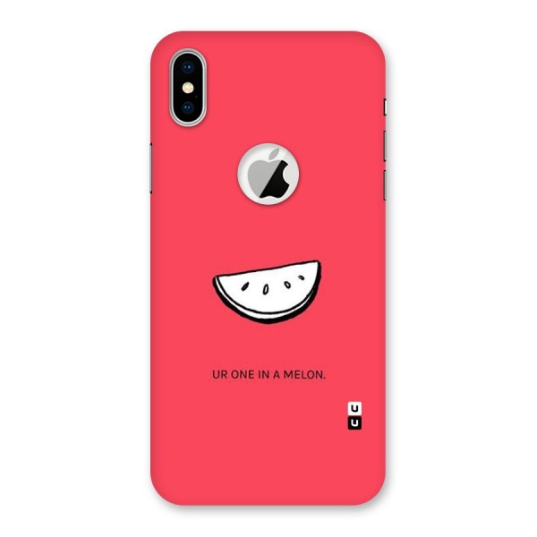 One In Melon Back Case for iPhone XS Logo Cut