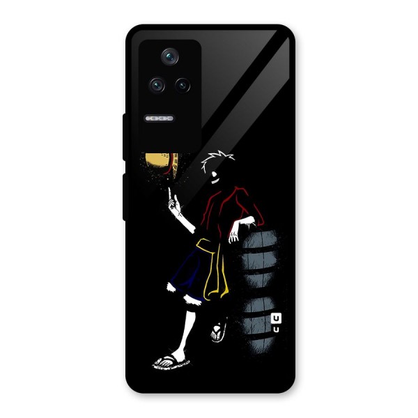 One Piece Luffy Style Glass Back Case for Poco F4 5G