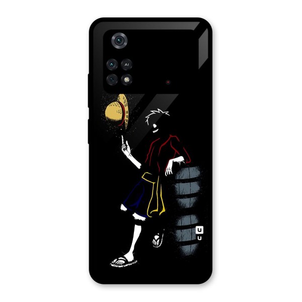 One Piece Luffy Style Glass Back Case for Poco M4 Pro 4G