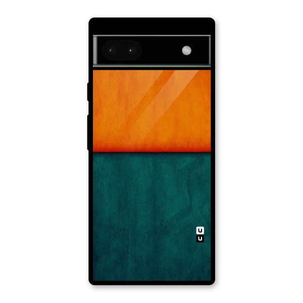 Orange Green Shade Glass Back Case for Google Pixel 6a