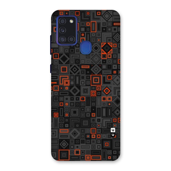 Orange Shapes Abstract Back Case for Galaxy A21s