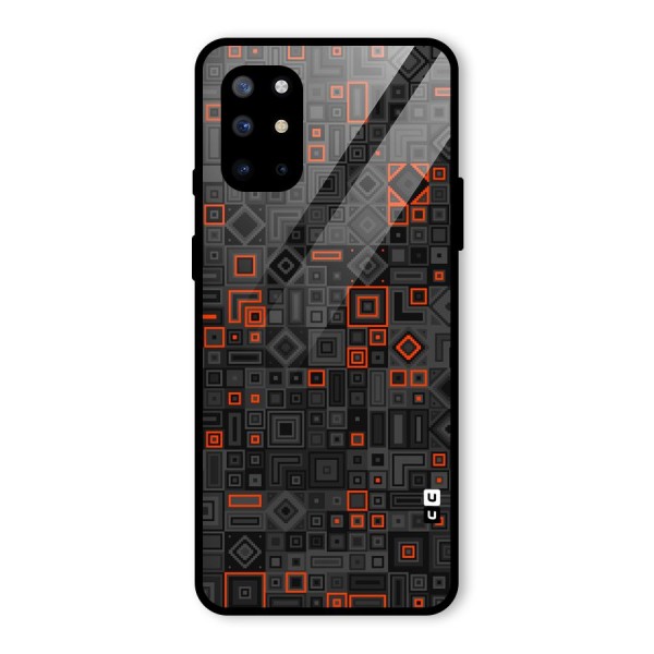 Orange Shapes Abstract Glass Back Case for OnePlus 8T