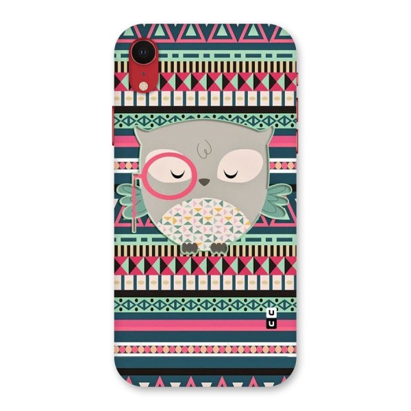 Owl Cute Pattern Back Case for iPhone XR