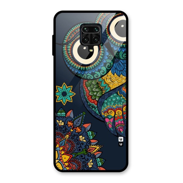 Owl Eyes Glass Back Case for Redmi Note 9 Pro
