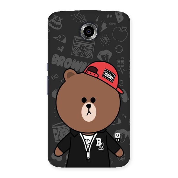 Panda Brown Back Case for Nexsus 6