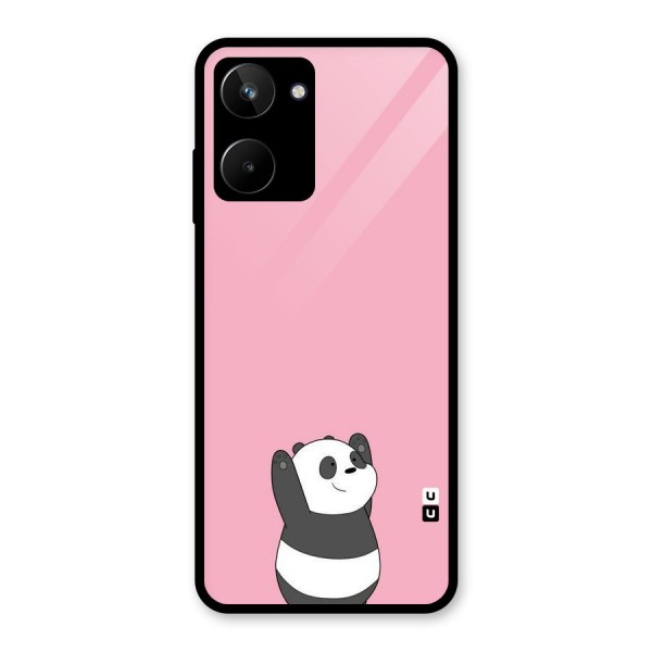 Panda Handsup Glass Back Case for Realme 10