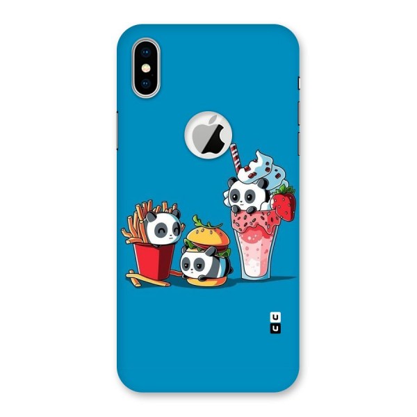 Panda Lazy Back Case for iPhone X Logo Cut