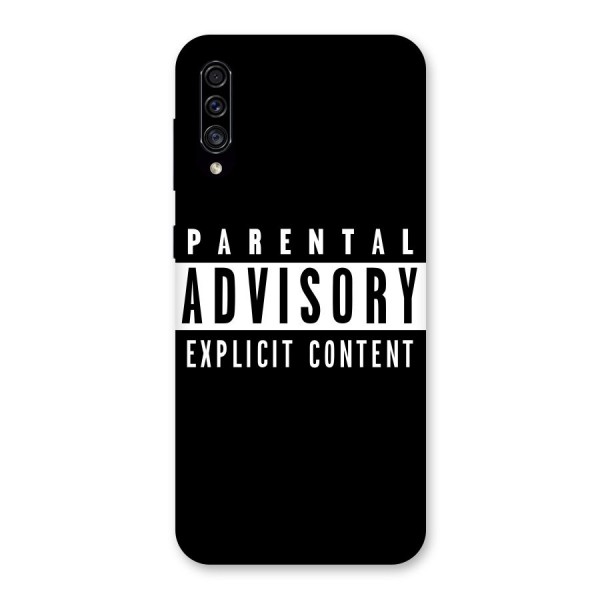 Parental Advisory Label Back Case for Galaxy A30s