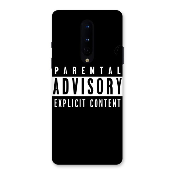 Parental Advisory Label Back Case for OnePlus 8