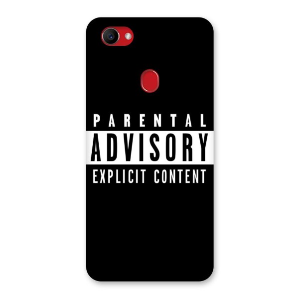 Parental Advisory Label Back Case for Oppo F7