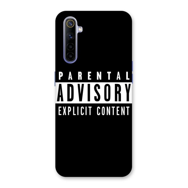Parental Advisory Label Back Case for Realme 6i