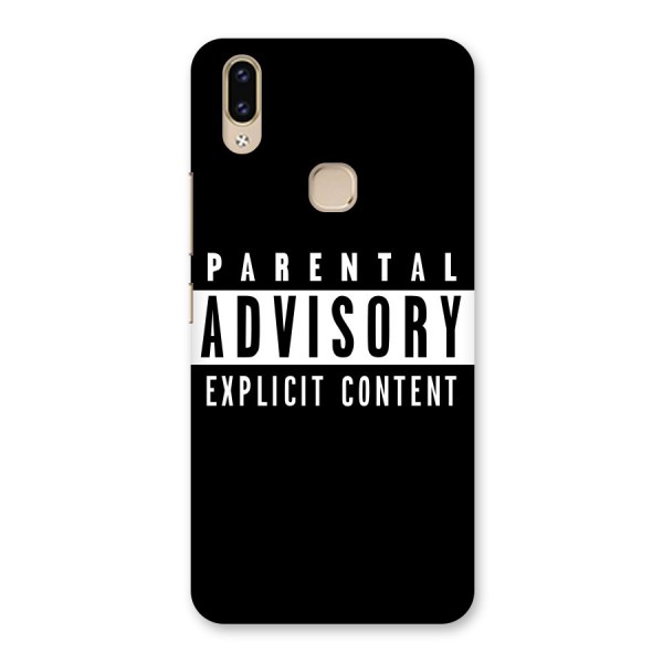 Parental Advisory Label Back Case for Vivo V9