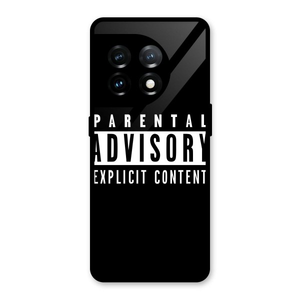 Parental Advisory Label Glass Back Case for OnePlus 11