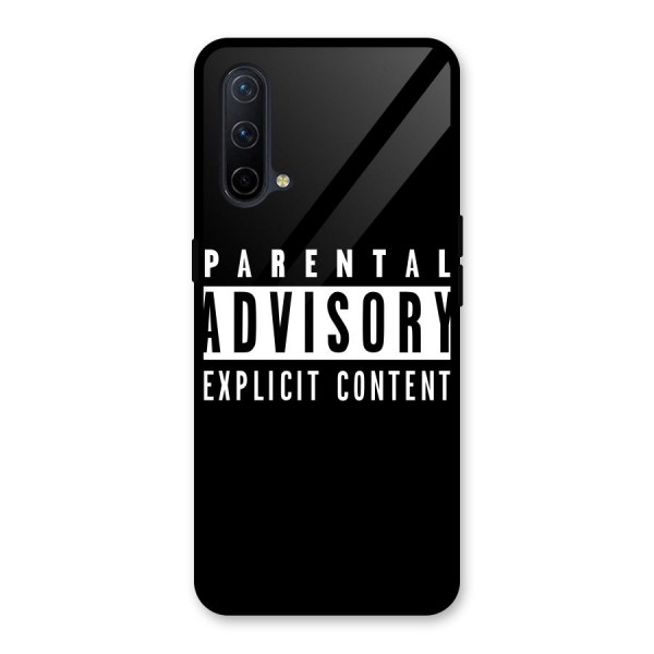 Parental Advisory Label Glass Back Case for OnePlus Nord CE 5G