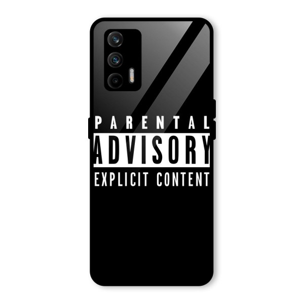 Parental Advisory Label Glass Back Case for Realme X7 Max