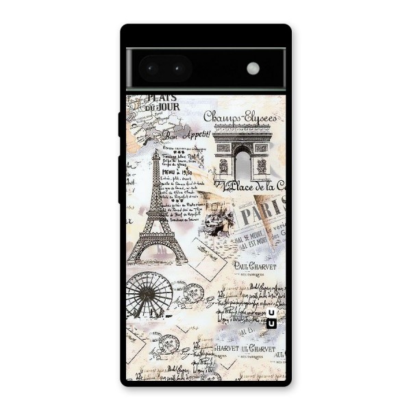 Paris Paper Glass Back Case for Google Pixel 6a