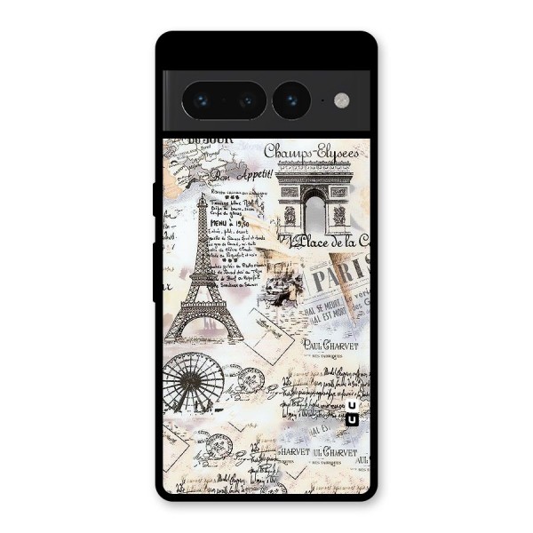 Paris Paper Glass Back Case for Google Pixel 7 Pro