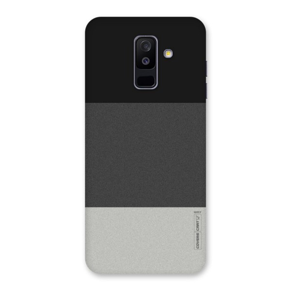 Pastel Black and Grey Back Case for Galaxy A6 Plus