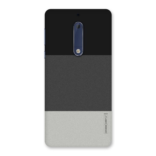 Pastel Black and Grey Back Case for Nokia 5