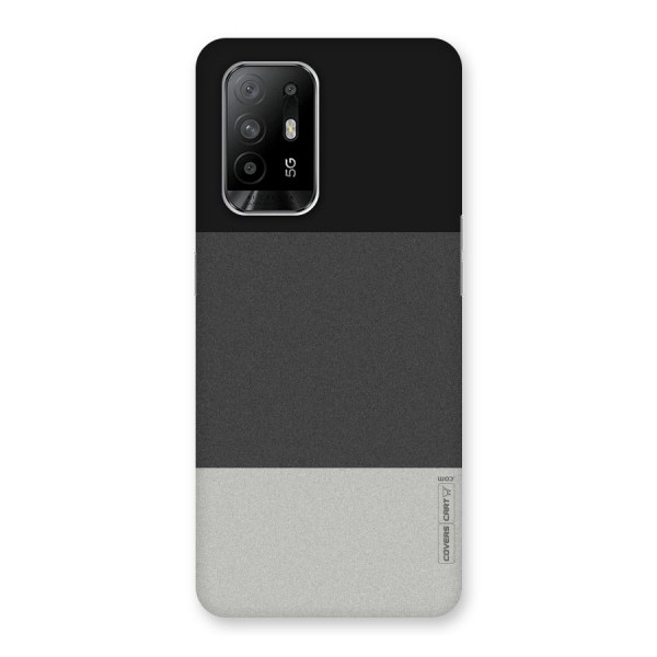 Pastel Black and Grey Back Case for Oppo F19 Pro Plus 5G