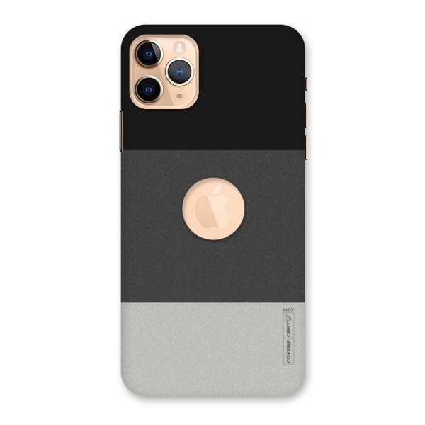 Pastel Black and Grey Back Case for iPhone 11 Pro Max Logo Cut